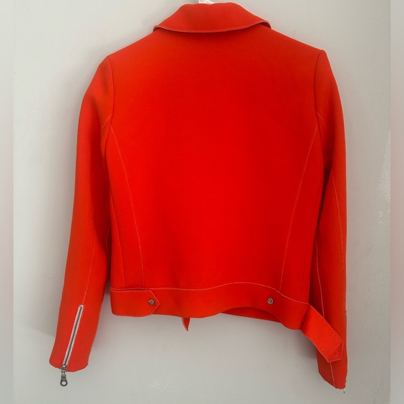 L.A.M.B. Orange moto jacket size 2 - Picture 2 of 5